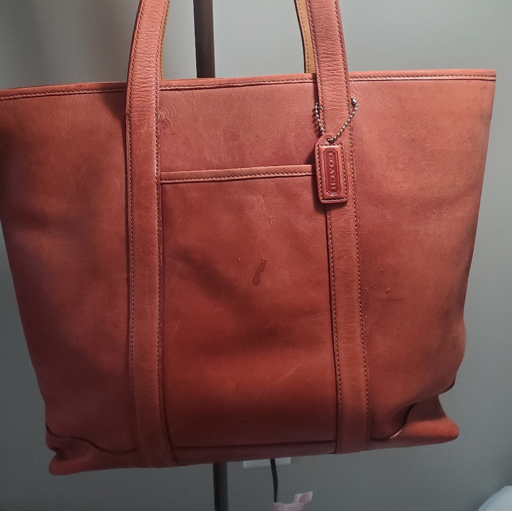 Vintage Coach leather tote